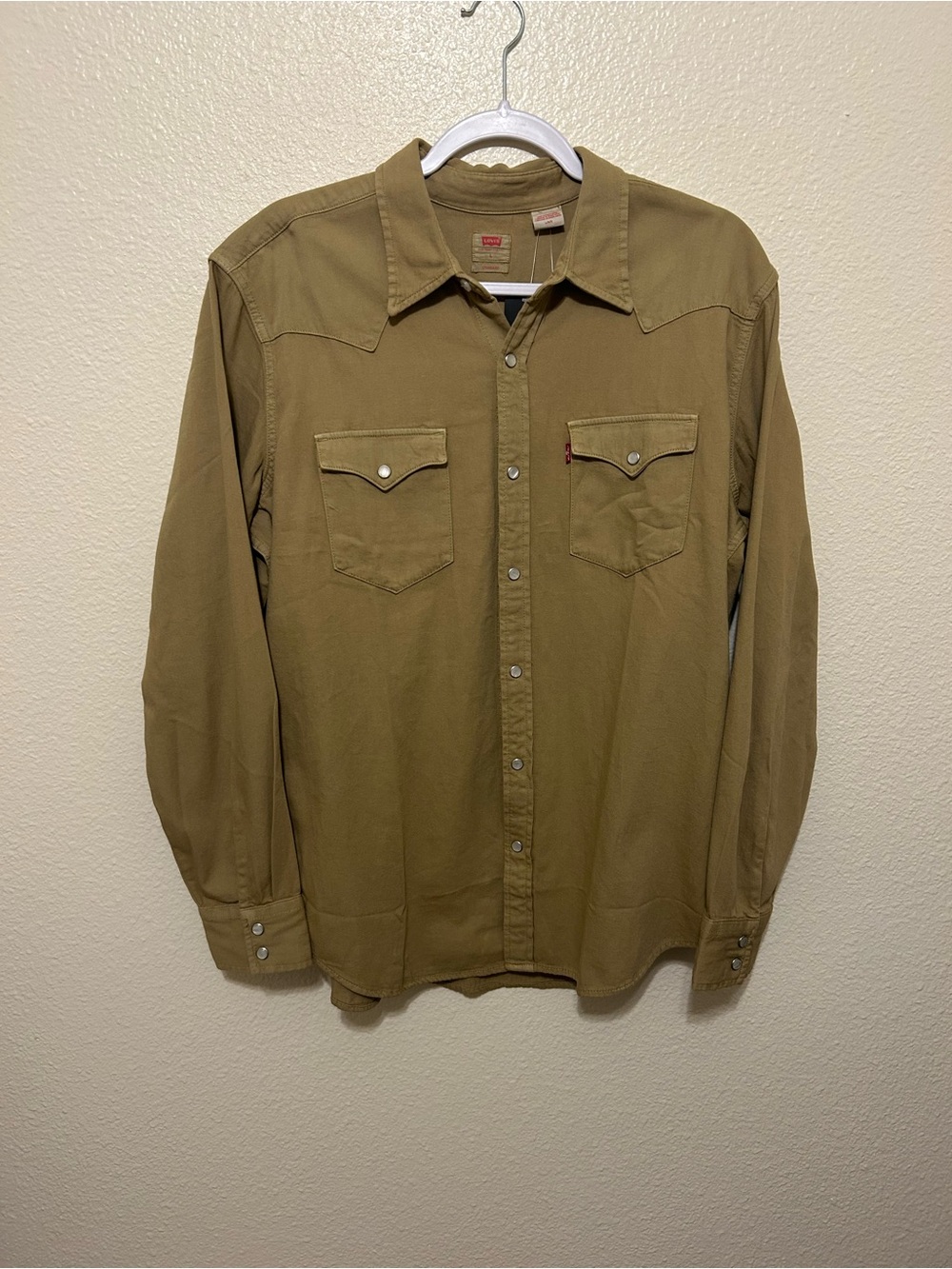 Levi's Men's Button-Down Western Shirt in Olive